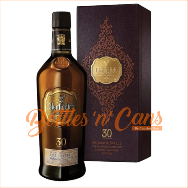 Glenfiddich 30 Year Old Single Malt Scotch Whisky – 70cl